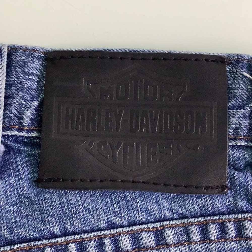Harley Davidson Relaxed fit bikers blue jeans men size 38 X 32 EUC - Picture 5 of 14